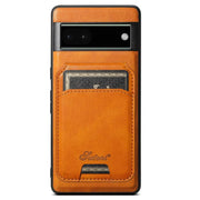 For Google Pixel 6 Suteni H15 Oil Eax Leather Detachable Wallet Back Phone Case(Khaki)