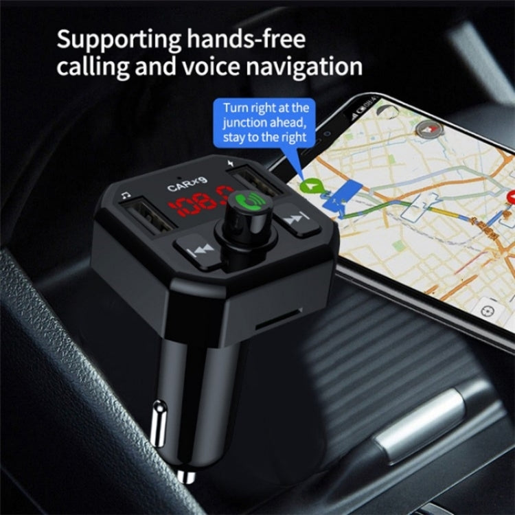Dual USB Ports Car MP3 Player Automatic Power-off Memory Bluetooth Call FM Transmitter