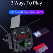Dual USB Ports Car MP3 Player Automatic Power-off Memory Bluetooth Call FM Transmitter