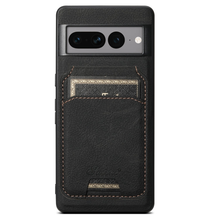 For Google Pixel 8 Pro Suteni H16 Litchi Texture Leather Detachable Wallet Back Phone Case(Black) - Google Cases by Suteni | Online Shopping South Africa | PMC TechLife | Buy Now Pay Later Mobicred