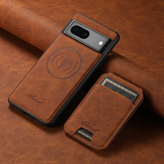 For Google Pixel 7 Suteni H16 Litchi Texture Leather Detachable Wallet Back Phone Case(Black)