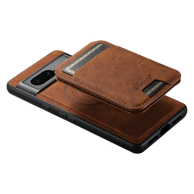 For Google Pixel 7 Suteni H16 Litchi Texture Leather Detachable Wallet Back Phone Case(Black) - free shipping - PMC TechLife - Order now!