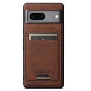For Google Pixel 7 Suteni H16 Litchi Texture Leather Detachable Wallet Back Phone Case(Brown)