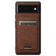 For Google Pixel 6a Suteni H16 Litchi Texture Leather Detachable Wallet Back Phone Case(Brown) - Google Cases by Suteni | Online Shopping South Africa | PMC TechLife | Buy Now Pay Later Mobicred