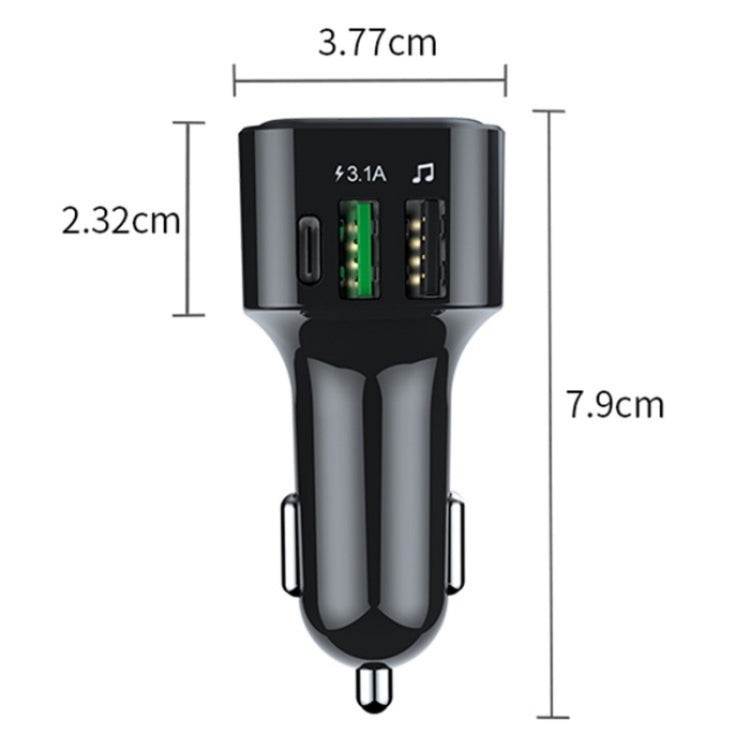 Colorful light Car Hands-free Call Bluetooth Receiver Support U Disk MP3 Player - Bluetooth Car Kits by PMC TechLife | Online Shopping South Africa | PMC TechLife | Buy Now Pay Later Mobicred