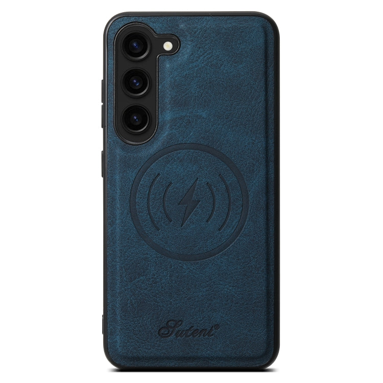 For Samsung Galaxy S24 5G Suteni H16 Litchi Texture Leather Detachable Wallet Back Phone Case(Blue)