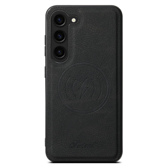 For Samsung Galaxy S24+ 5G Suteni H16 Litchi Texture Leather Detachable Wallet Back Phone Case(Black)