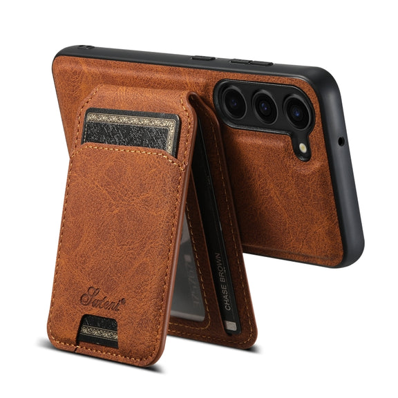 For Samsung Galaxy S24+ 5G Suteni H16 Litchi Texture Leather Detachable Wallet Back Phone Case(Black)