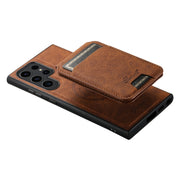 For Samsung Galaxy S24 Ultra 5G Suteni H16 Litchi Texture Leather Detachable Wallet Back Phone Case(Brown)