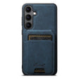 For Samsung Galaxy S25+ 5G Suteni H16 Litchi Texture Leather Detachable Wallet Back Phone Case(Blue) - free shipping - PMC TechLife - Order now!