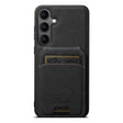 For Samsung Galaxy S25 5G Suteni H16 Litchi Texture Leather Detachable Wallet Back Phone Case(Black) - Galaxy S25 5G Cases by Suteni | Online Shopping South Africa | PMC TechLife | Buy Now Pay Later Mobicred