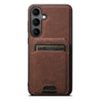 For Samsung Galaxy S25 5G Suteni H16 Litchi Texture Leather Detachable Wallet Back Phone Case(Brown) - Galaxy S25 5G Cases by Suteni | Online Shopping South Africa | PMC TechLife | Buy Now Pay Later Mobicred