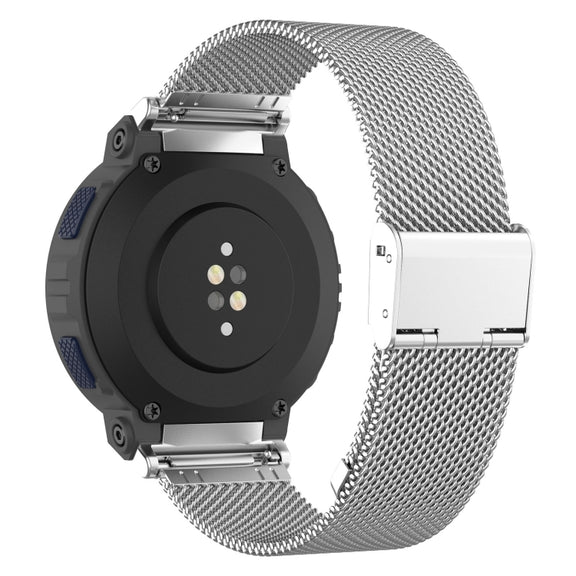 For Amazfit Active Edge A2212 Milan Mesh Single Buckle Watch Band(Silver)