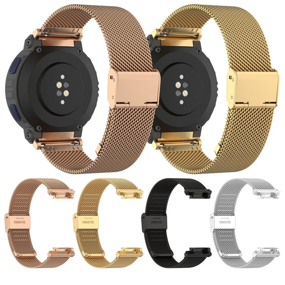 For Amazfit Active Edge A2212 Milan Mesh Single Buckle Watch Band(Silver)