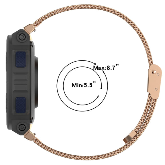 For Amazfit Active Edge A2212 Milan Mesh Single Buckle Watch Band(Silver)