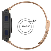 For Amazfit Active Edge A2212 Milan Mesh Single Buckle Watch Band(Rose Gold)