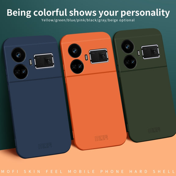 For Realme GT5 MOFI Qin Series Skin Feel All-inclusive PC Phone Case(Green)