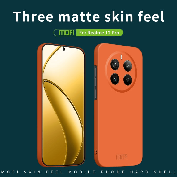 For Realme 12 Pro / 12 Pro+ MOFI Qin Series Skin Feel All-inclusive PC Phone Case(Green) - Realme Cases by MOFI | Online Shopping South Africa | PMC TechLife