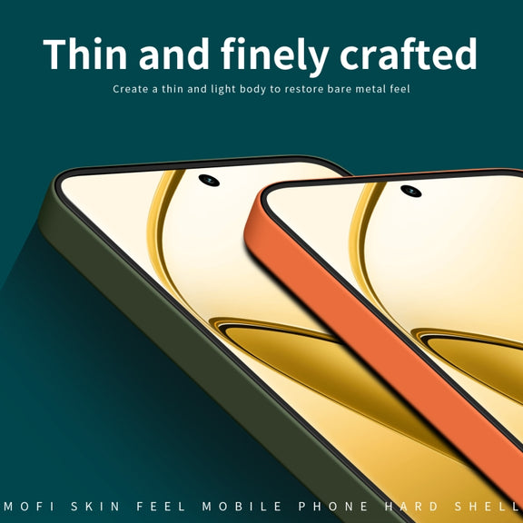 For Realme 12 Pro / 12 Pro+ MOFI Qin Series Skin Feel All-inclusive PC Phone Case(Beige)