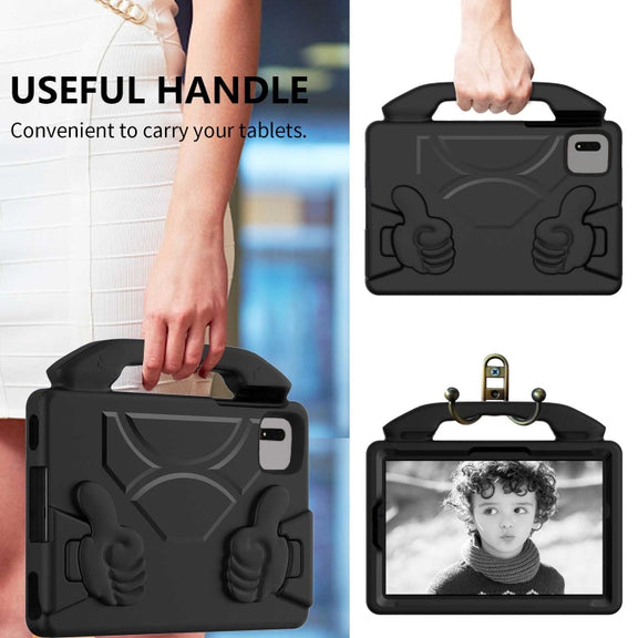 For Samsung Galaxy TAB S9 11 X710 2023 Thumb Bracket EVA Shockproof Tablet Case(Black)