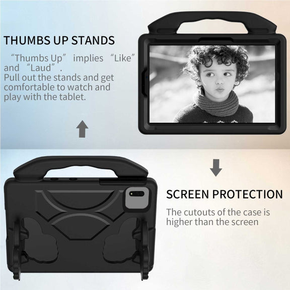 For Samsung Galaxy TAB S9 11 X710 2023 Thumb Bracket EVA Shockproof Tablet Case(Black)