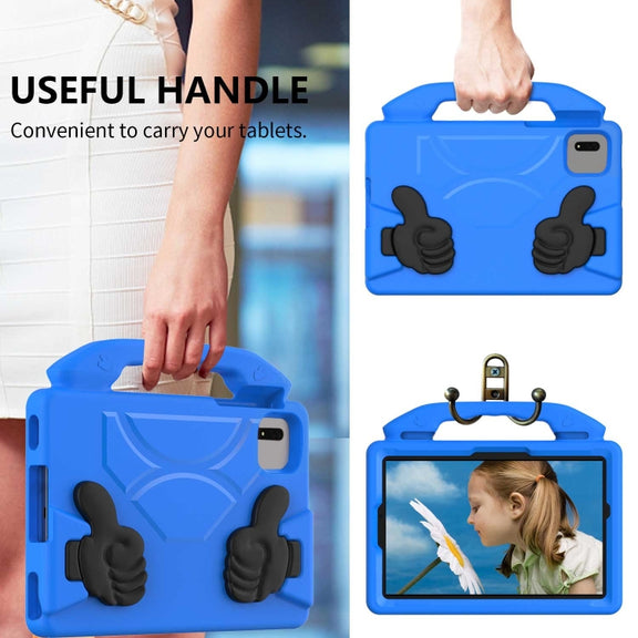 For Samsung Galaxy TAB S9 11 X710 2023 Thumb Bracket EVA Shockproof Tablet Case(Blue)