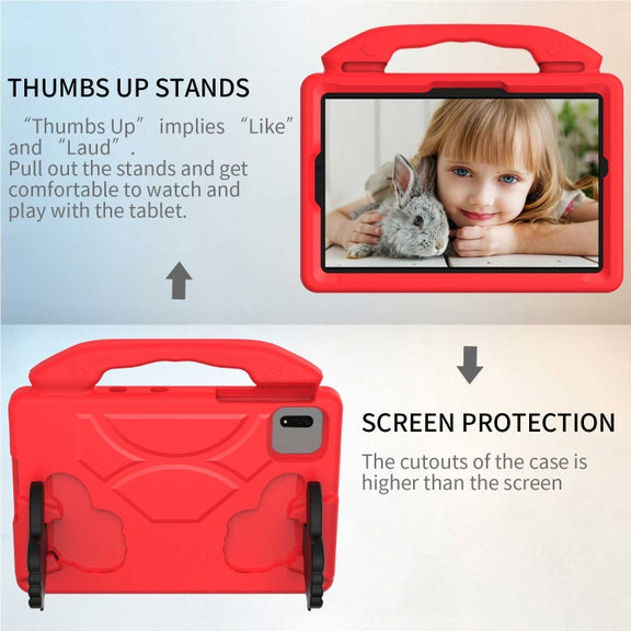 For Samsung Galaxy TAB S9 11 X710 2023 Thumb Bracket EVA Shockproof Tablet Case(Red)