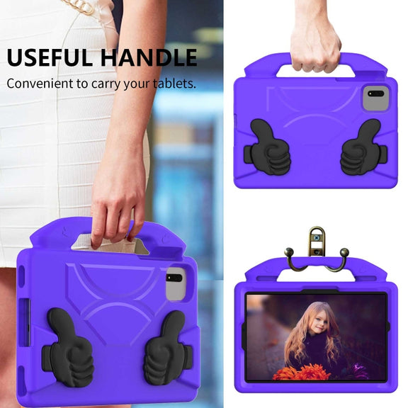 For Samsung Galaxy TAB S9 11 X710 2023 Thumb Bracket EVA Shockproof Tablet Case(Purple)