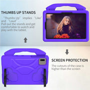 For Samsung Galaxy TAB S9 11 X710 2023 Thumb Bracket EVA Shockproof Tablet Case(Purple)
