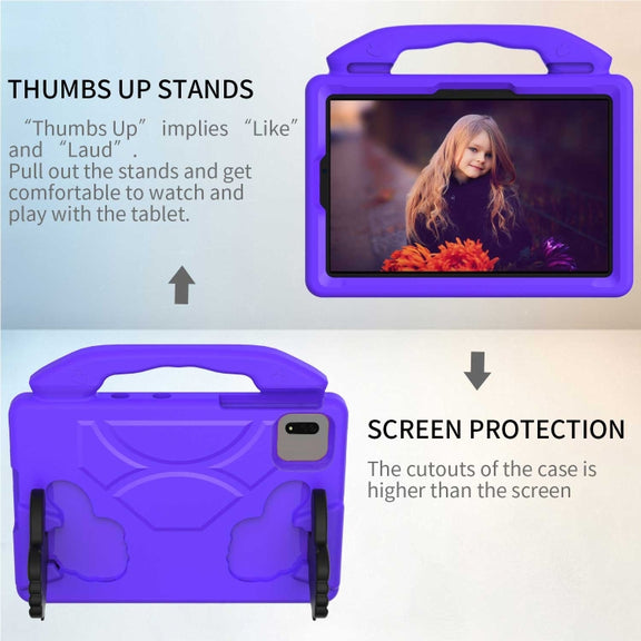 For Samsung Galaxy TAB S9 11 X710 2023 Thumb Bracket EVA Shockproof Tablet Case(Purple)