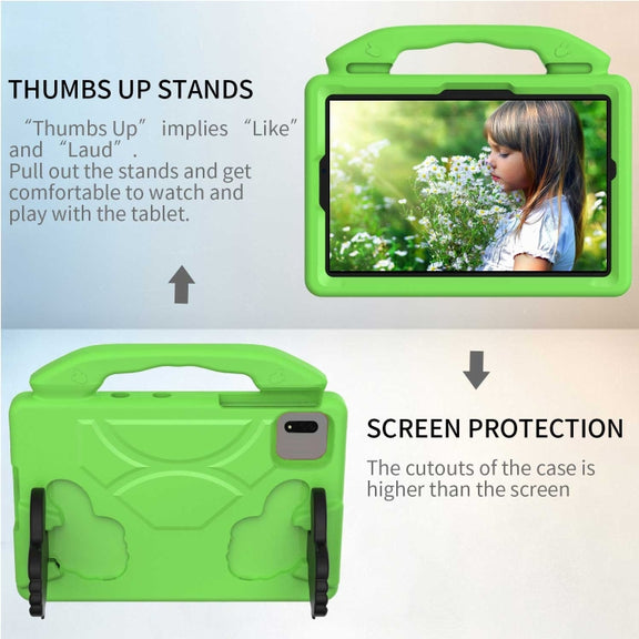 For Samsung Galaxy TAB S9 11 X710 2023 Thumb Bracket EVA Shockproof Tablet Case(Green)