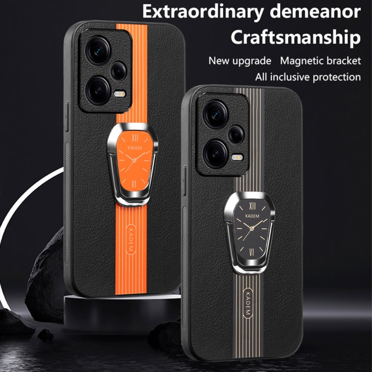 For Redmi Note 12 Pro 5G Global Magnetic Litchi Leather Back Phone Case with Holder(Green) - Note 12 Pro Cases by PMC TechLife | Online Shopping South Africa | PMC TechLife