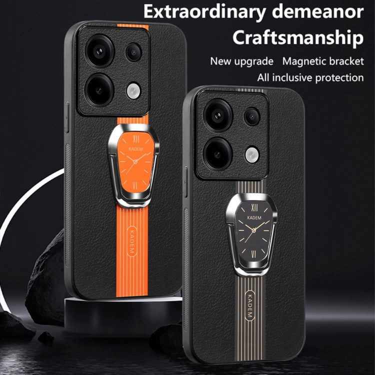 For Xiaomi Redmi Note 13 / 13 Pro Magnetic Litchi Leather Back Phone Case with Holder(Green) - Note 13 Pro Cases by PMC TechLife | Online Shopping South Africa | PMC TechLife | Buy Now Pay Later Mobicred