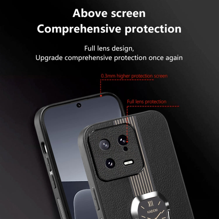 For Xiaomi 13 Magnetic Litchi Leather Back Phone Case with Holder(Green) - free shipping - PMC TechLife - Order now!