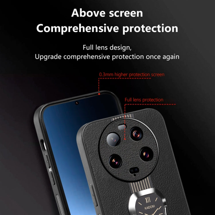 For Xiaomi 13 Ultra Magnetic Litchi Leather Back Phone Case with Holder(Orange) - 13 Ultra Cases by PMC TechLife | Online Shopping South Africa | PMC TechLife | Buy Now Pay Later Mobicred