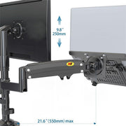 NORTH BAYOU NB H180 FP-2 Laptop Gas Spring Full Motion Dual Arm Clamp 22