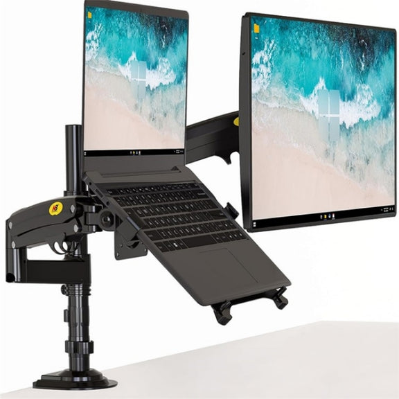 NORTH BAYOU NB H180 FP-2 Laptop Gas Spring Full Motion Dual Arm Clamp 22