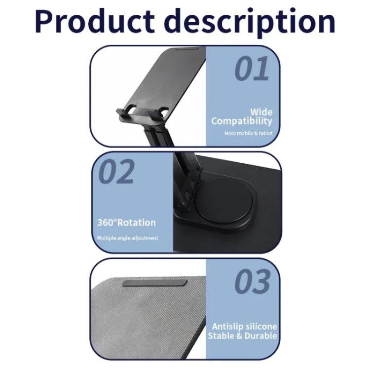 JMARY MK62 360-Degree Rotating Foldable Desktop Phone Tablet Holder - Stand by Jmary | Online Shopping South Africa | PMC TechLife | Buy Now Pay Later Mobicred