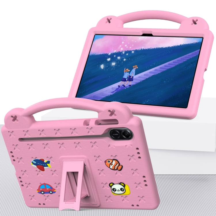 For Honor Pad X9 / X9 2024 Handle Kickstand Children EVA Shockproof Tablet Case(Pink) - Honor by PMC TechLife | Online Shopping South Africa | PMC TechLife | Buy Now Pay Later Mobicred