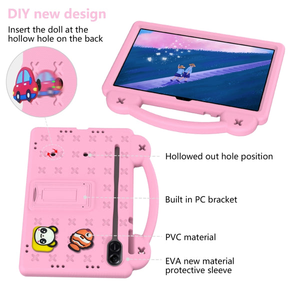 For Honor Pad X9 / X9 2024 Handle Kickstand Children EVA Shockproof Tablet Case(Pink)