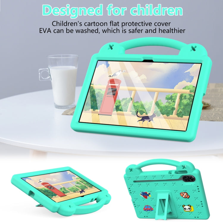 For Honor Pad X9 / X9 2024 Handle Kickstand Children EVA Shockproof Tablet Case(Mint Green) - Honor by PMC TechLife | Online Shopping South Africa | PMC TechLife | Buy Now Pay Later Mobicred