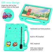 For Honor Pad X9 / X9 2024 Handle Kickstand Children EVA Shockproof Tablet Case(Mint Green)