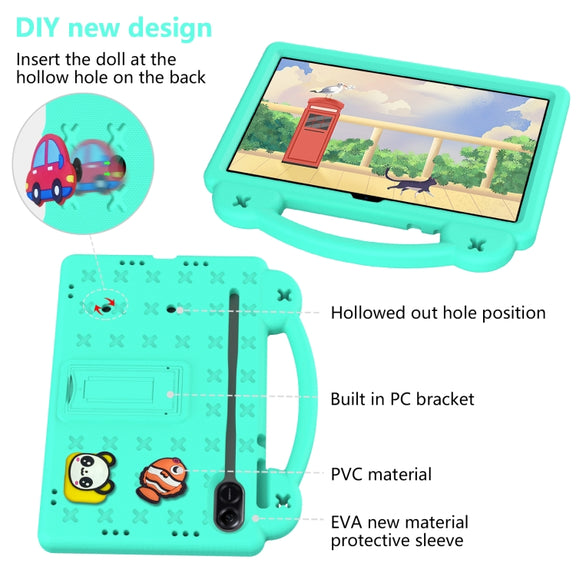 For Honor Pad X9 / X9 2024 Handle Kickstand Children EVA Shockproof Tablet Case(Mint Green)