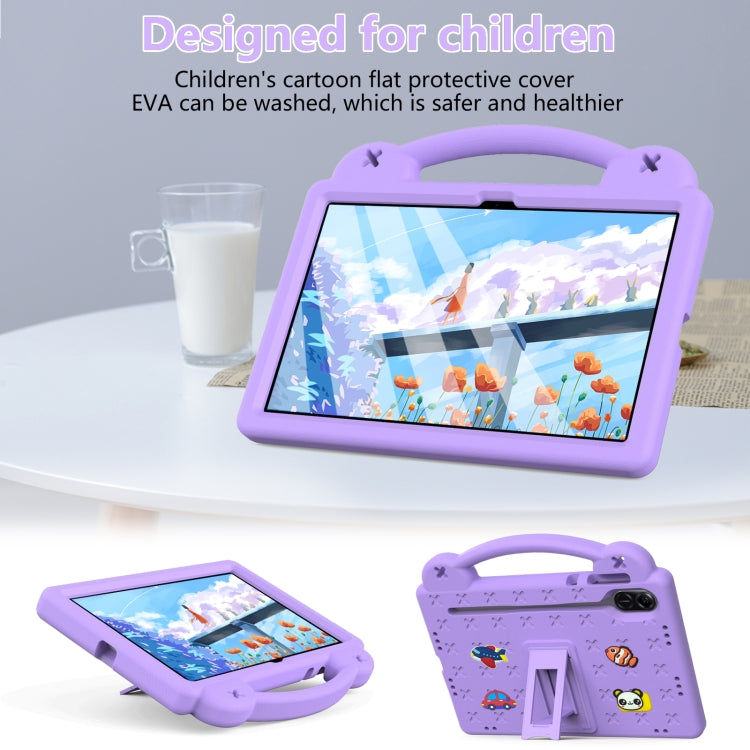 For Honor Pad X9 / X9 2024 Handle Kickstand Children EVA Shockproof Tablet Case(Light Purple)