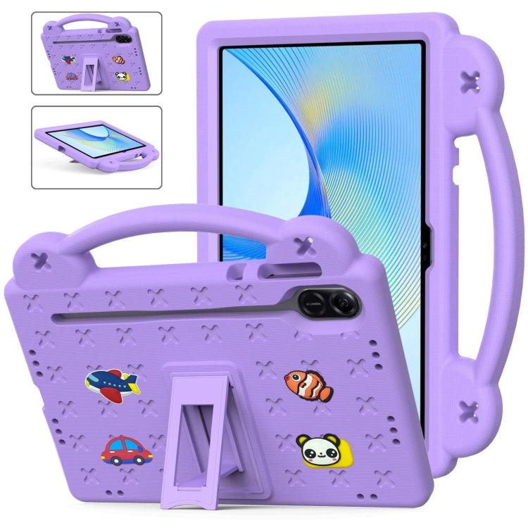 For Honor Pad X9 / X9 2024 Handle Kickstand Children EVA Shockproof Tablet Case(Light Purple) - Honor by PMC TechLife | Online Shopping South Africa | PMC TechLife | Buy Now Pay Later Mobicred