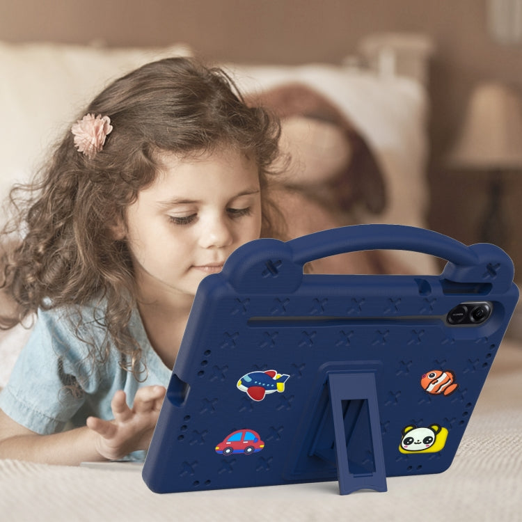 For Honor Pad X9 / X9 2024 Handle Kickstand Children EVA Shockproof Tablet Case(Navy Blue) - Honor by PMC TechLife | Online Shopping South Africa | PMC TechLife | Buy Now Pay Later Mobicred