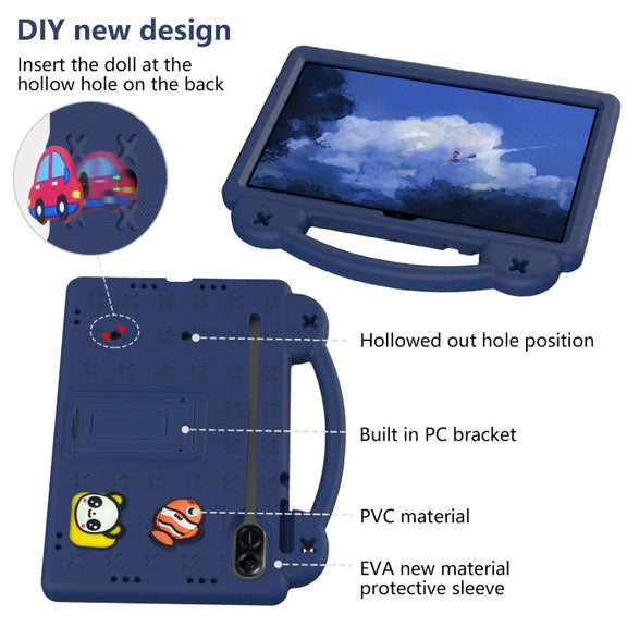 For Honor Pad X9 / X9 2024 Handle Kickstand Children EVA Shockproof Tablet Case(Navy Blue)