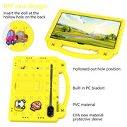 For Honor X8 Pro 11.5 Handle Kickstand Children EVA Shockproof Tablet Case(Yellow)
