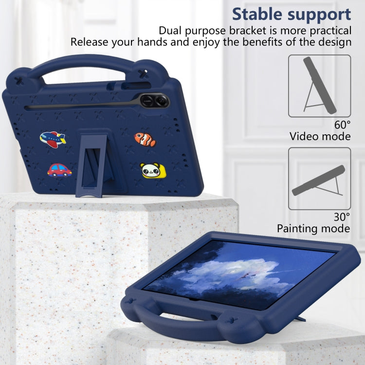 For Honor X8 Pro 11.5 Handle Kickstand Children EVA Shockproof Tablet Case(Navy Blue) - Honor by PMC TechLife | Online Shopping South Africa | PMC TechLife | Buy Now Pay Later Mobicred