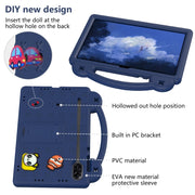 For Honor X8 Pro 11.5 Handle Kickstand Children EVA Shockproof Tablet Case(Navy Blue)